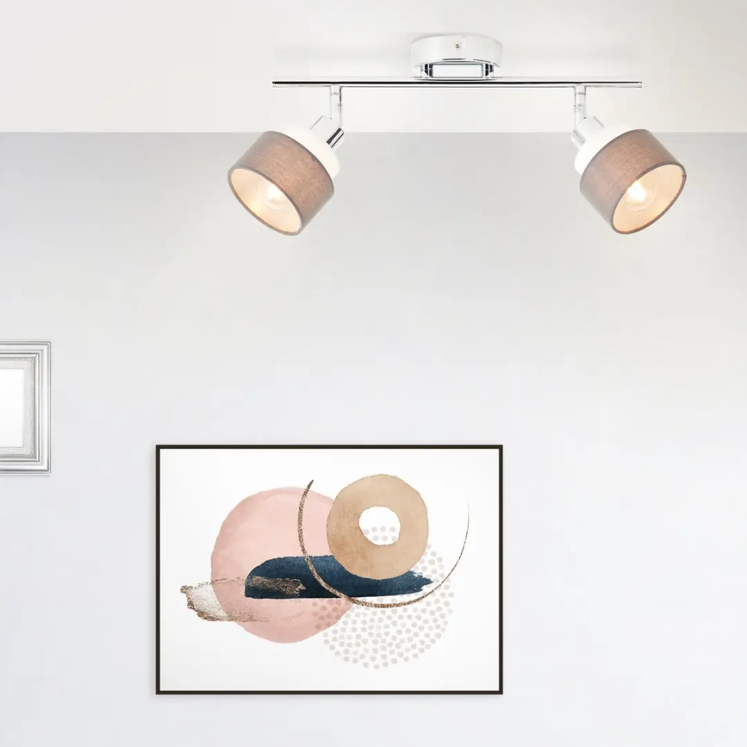 Brilliant Naples Plafondlamp 28W - Chroom/Wit