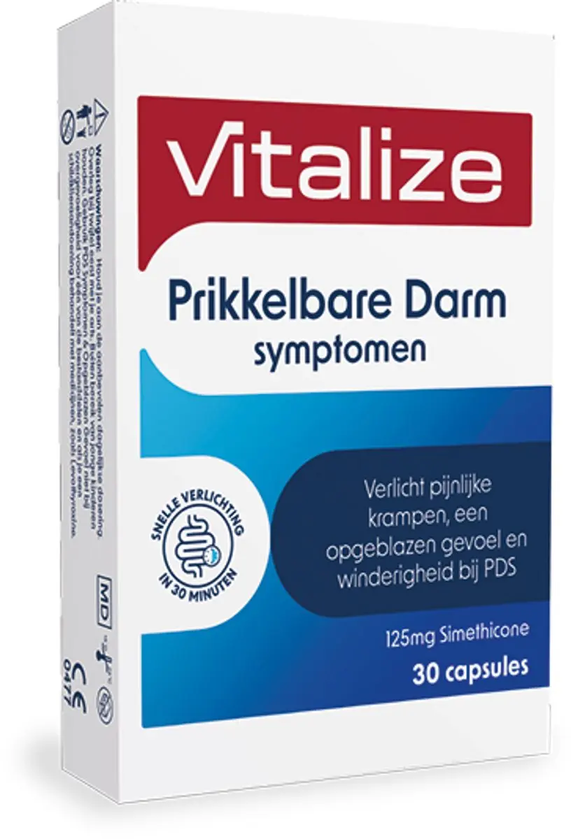 Vitalize Prikkelbare Darm Symptomen & Opgeblazen Gevoel Capsules 30 Stuks
