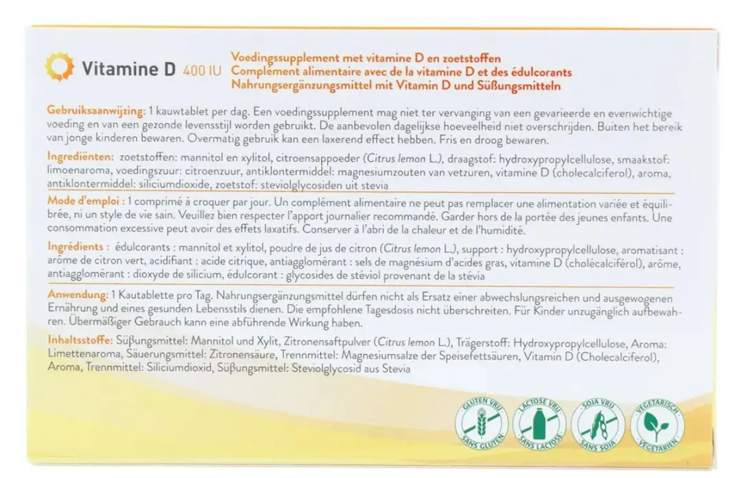 Metagenics Vitamine D 400 IU Tabletten - 84mg