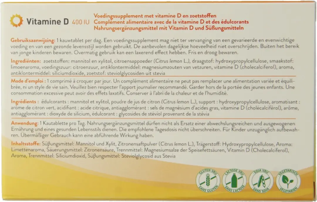 Metagenics Vitamine D 400 IU Tabletten - 84mg