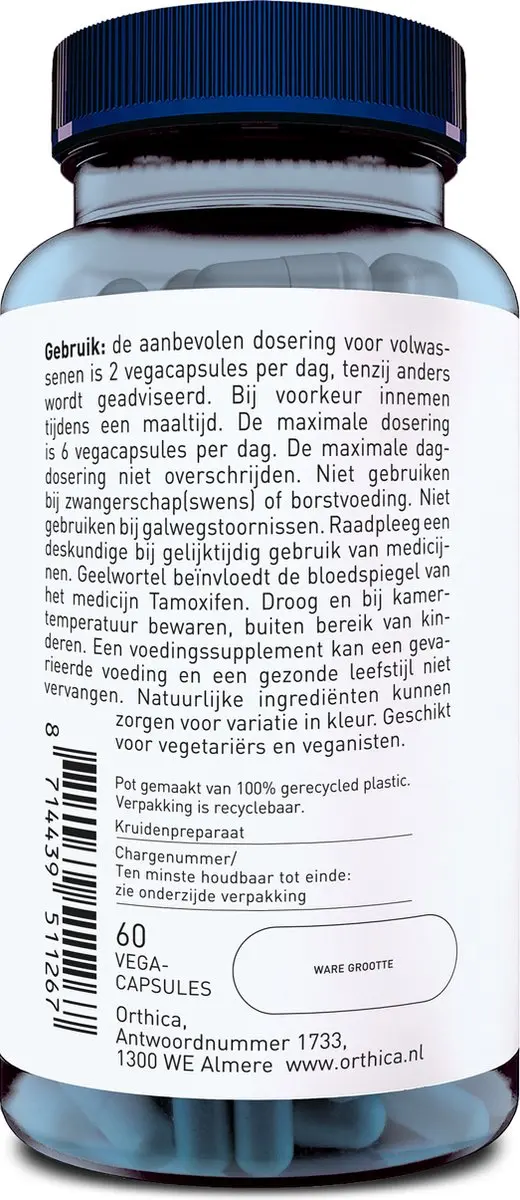 Orthica Curcuma 60 Vegacapsules