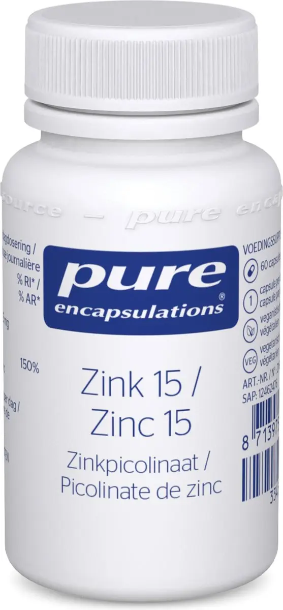 Pure Encapsulations Zink 15 Zinkpicolinaat 75mg Capsules