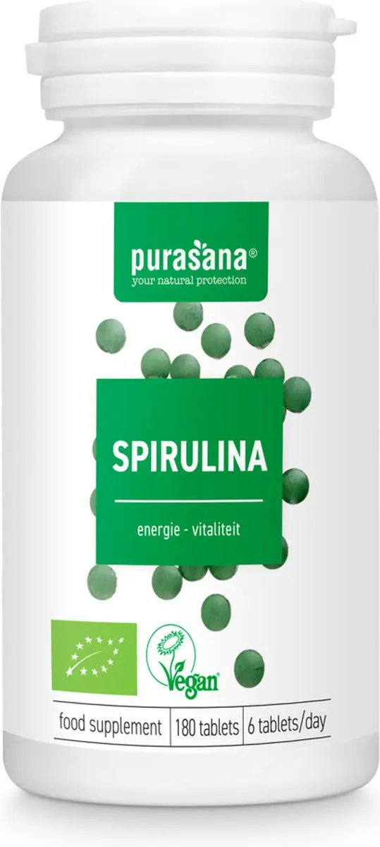 Purasana Spirulina 180 tabletten - 500mg