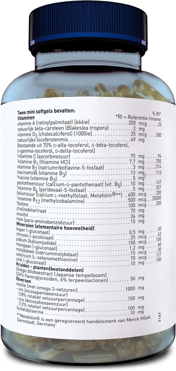 Orthica Multi 65+ Multivitamine 120 Softgels