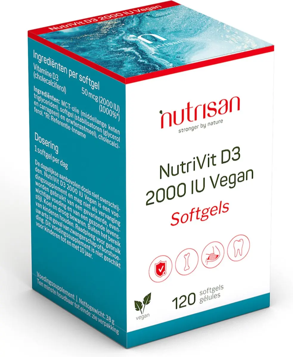 Nutrisan Nutrivit D3 2000 IU Vegan - 120 Softgels