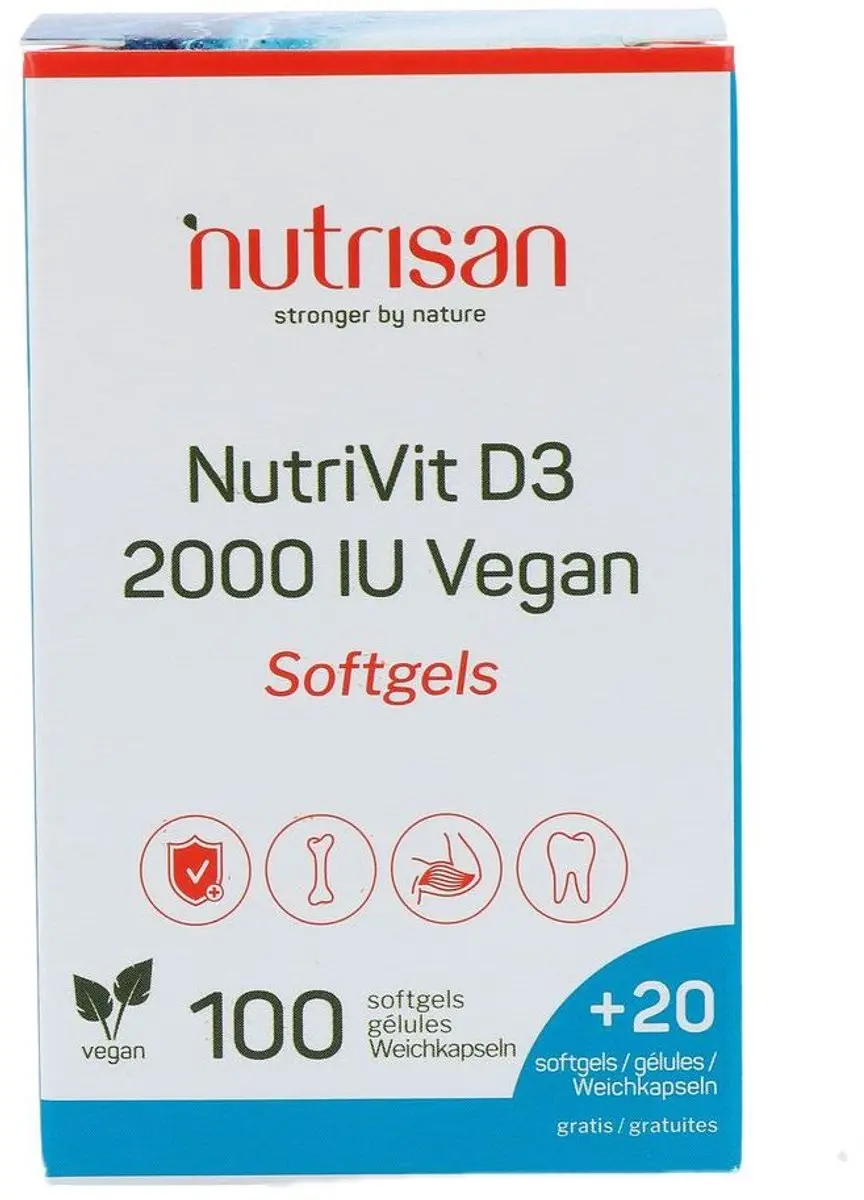 Nutrisan Nutrivit D3 2000 IU Vegan - 120 Softgels