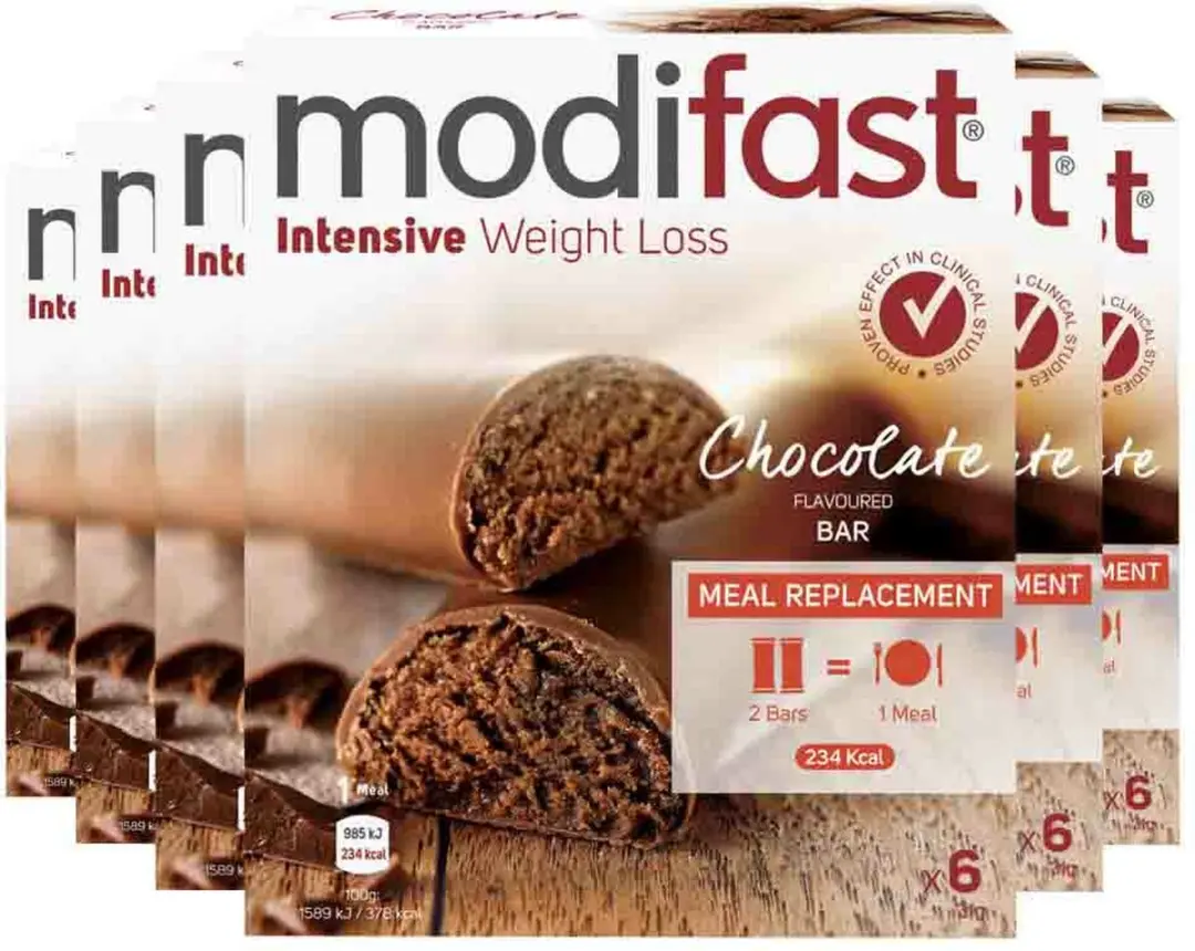 Modifast Intensive Lunchrepen Chocolade - 6x372g