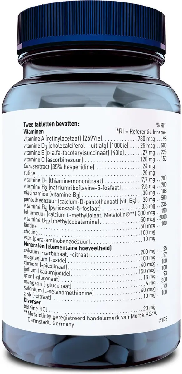 Orthica Multi Vegan Multivitaminen 60 tabletten