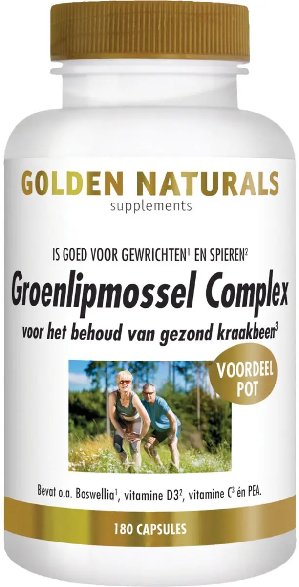 Golden Naturals Groenlipmossel & Curcuma 180 Capsules
