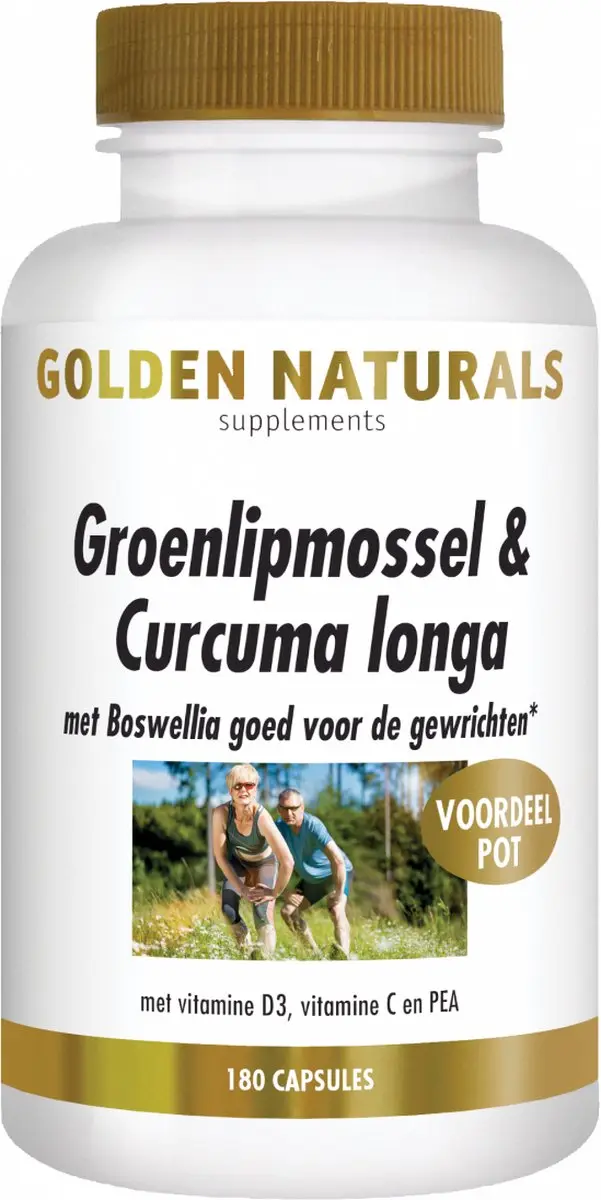 Golden Naturals Groenlipmossel & Curcuma 180 Capsules