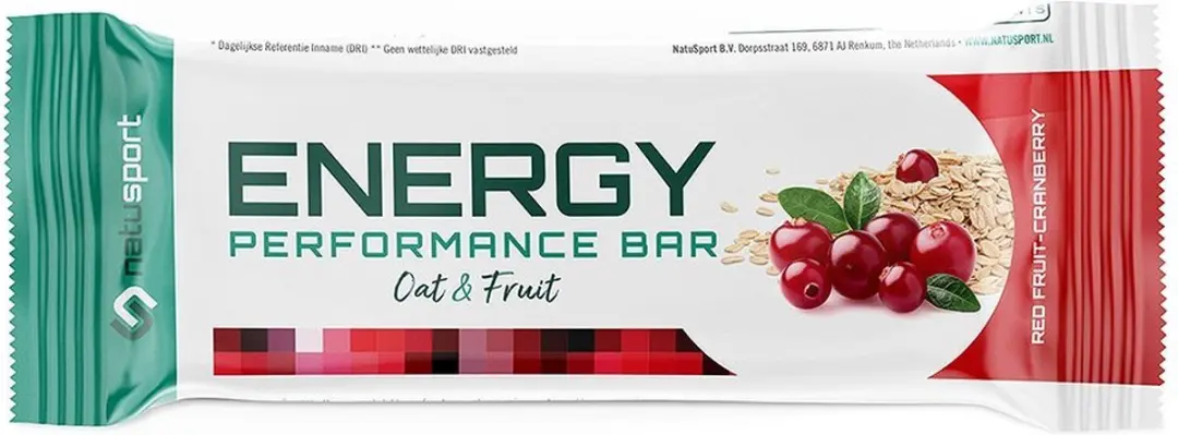 Natusport Energy Performance Bar Red Fruit & Cranberry - 12 Stuks