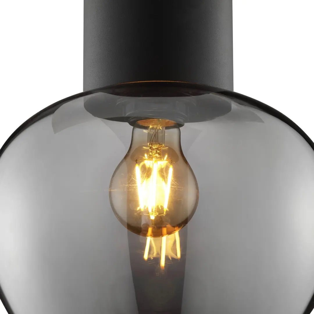 Brilliant Ligari Plafondlamp ø23cm - Zwart/Smoke