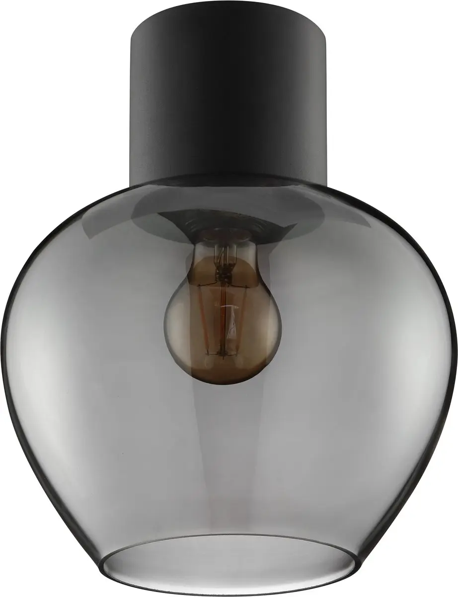 Brilliant Ligari Plafondlamp ø23cm - Zwart/Smoke