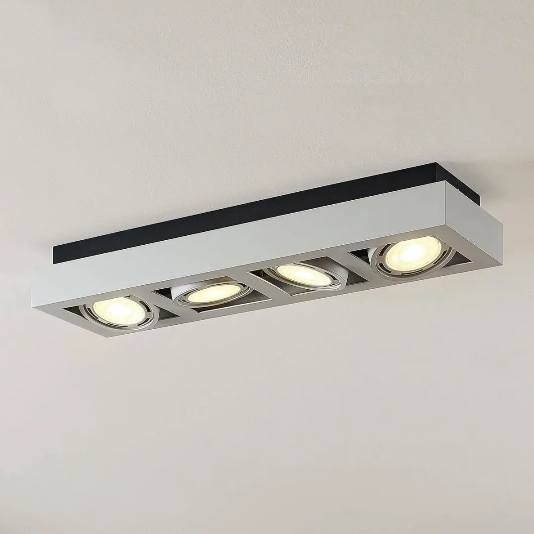ARCCHIO Plafondlamp 4x GU10 Aluminium Wit