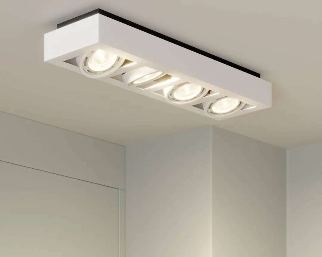 ARCCHIO Plafondlamp 4x GU10 Aluminium Wit