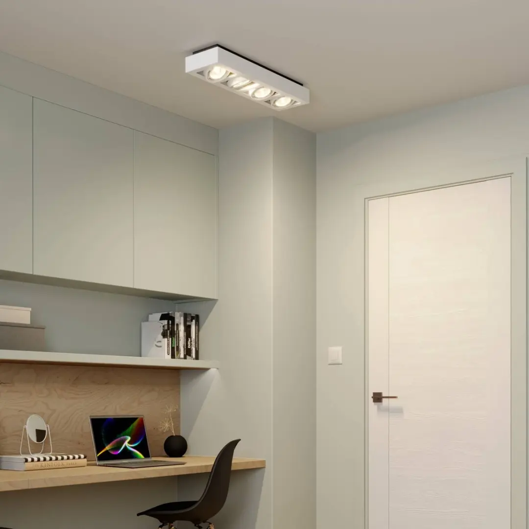 ARCCHIO Plafondlamp 4x GU10 Aluminium Wit