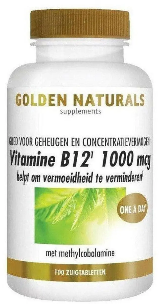 Golden Naturals Vitamine B12 1000 mcg - 240 Veganistische Zuigtabletten
