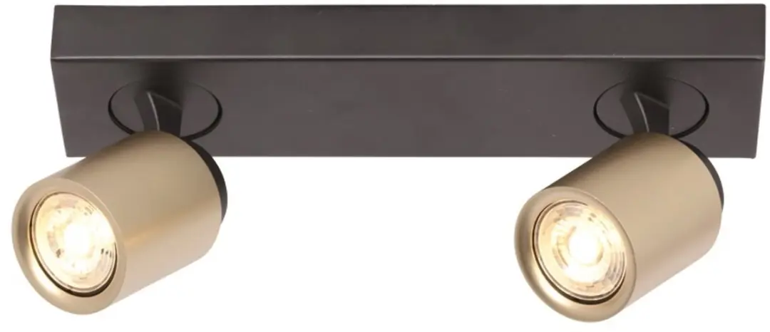 Freelight Spot Razza 2 Lichts L 32cm GU10 - Zwart/Messing
