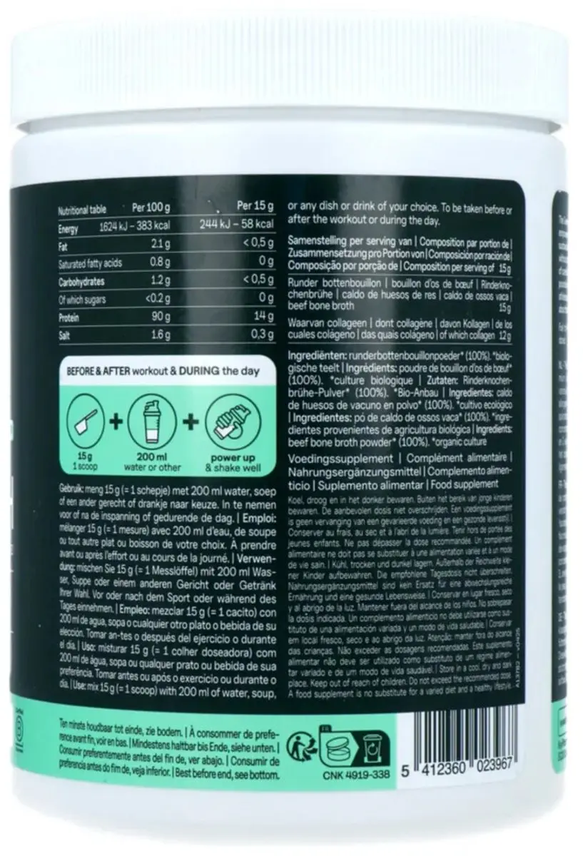 The Green Athlete Bone Broth Bio 225g