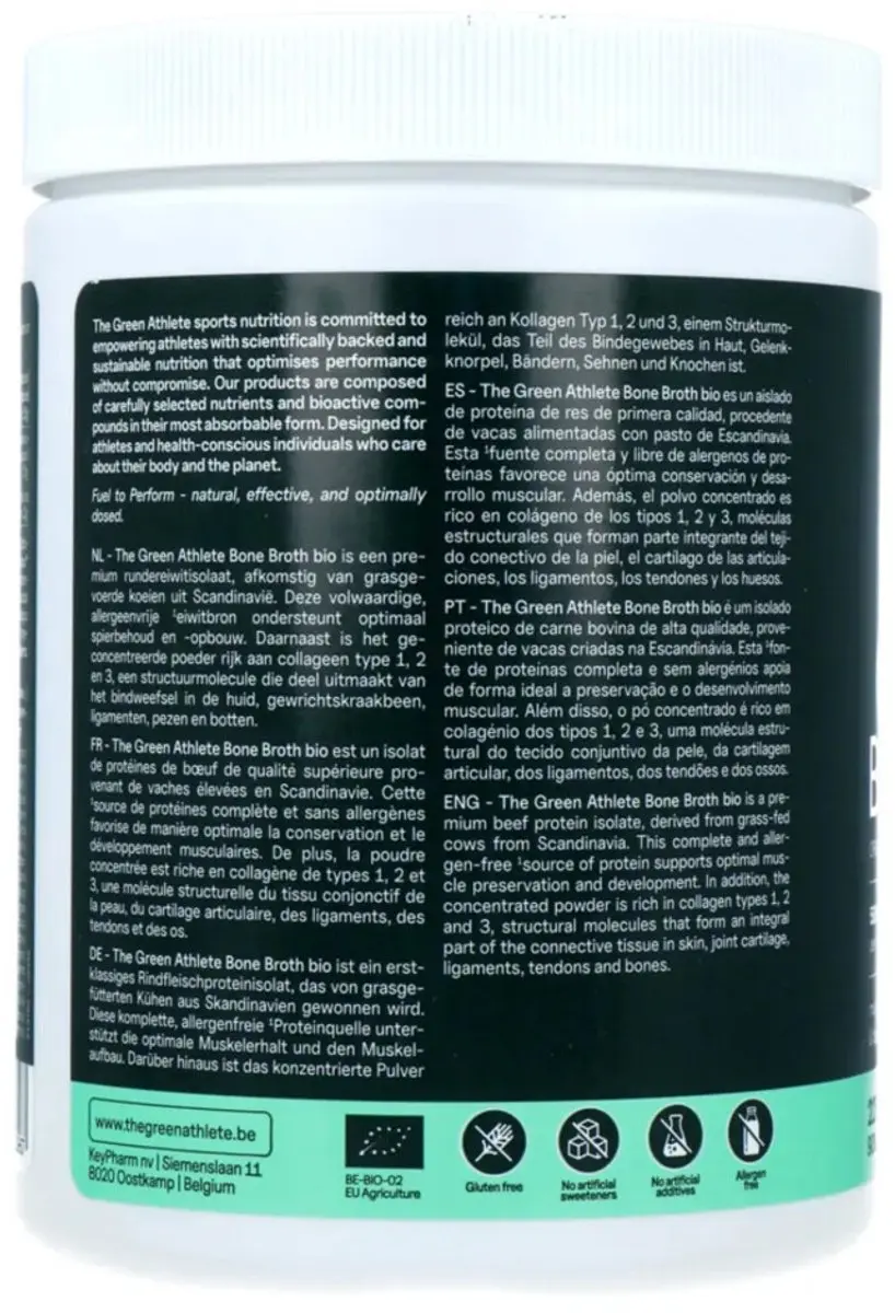 The Green Athlete Bone Broth Bio 225g