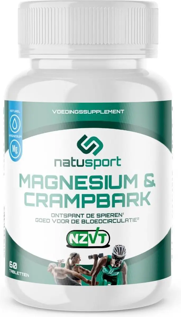 Natusport Magnesium & Crampbark Capsules 60 Stuks