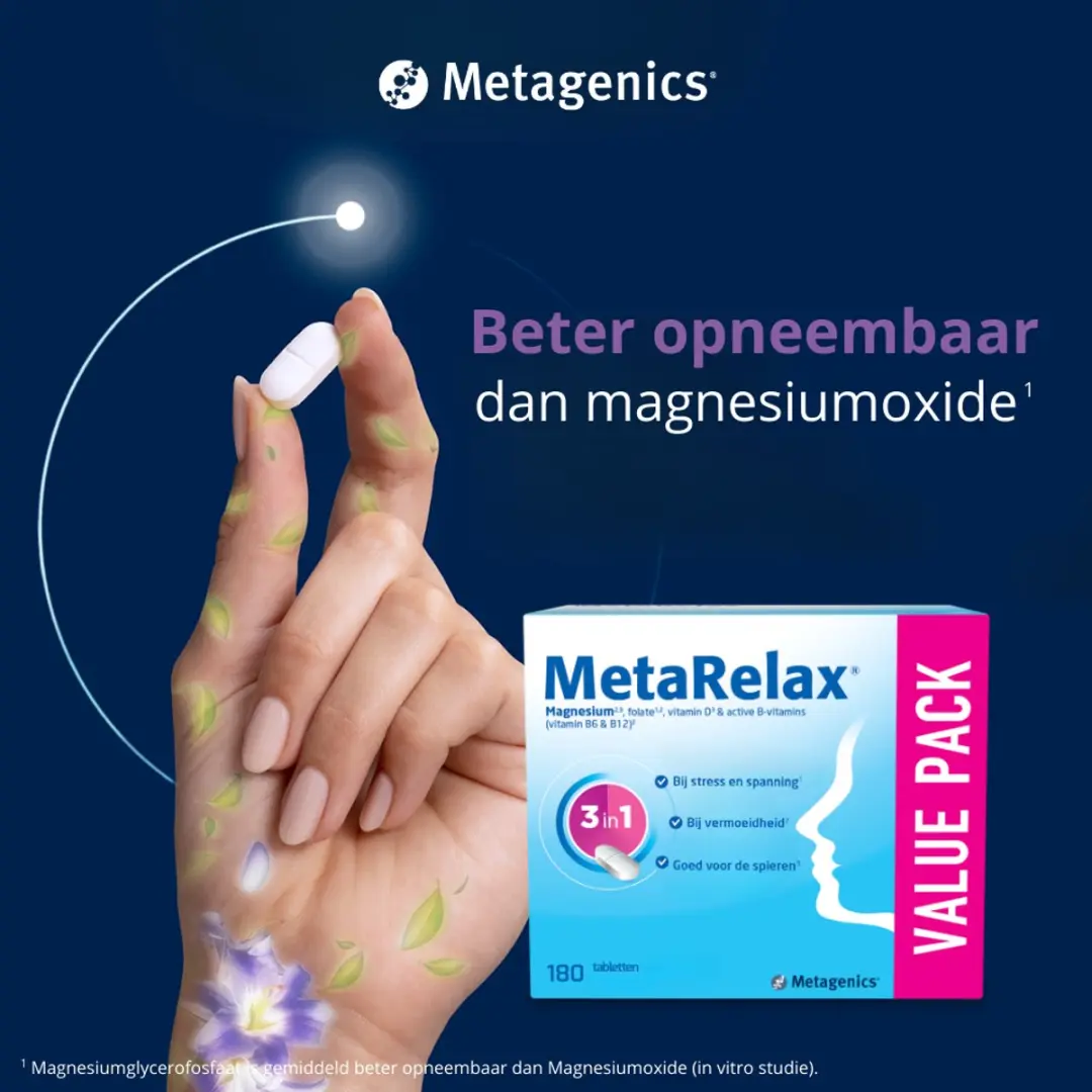 Metagenics MetaRelax Magnesiumtabletten 180 Stuks