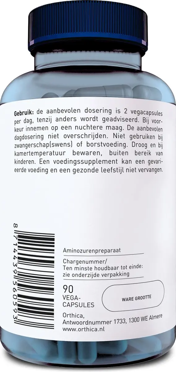 Orthica L-Lysine-500 Voedingssupplement 90 Capsules