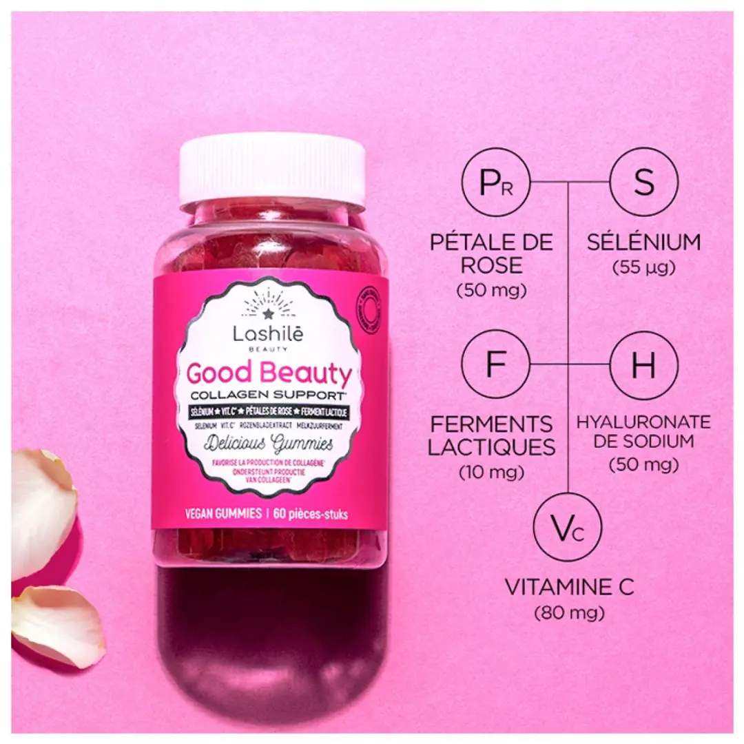 Lashilé Beauty Good Beauty Gummies 60 Stuks - Vitamine C & Hyaluronzuur - afbeelding 5 van 6