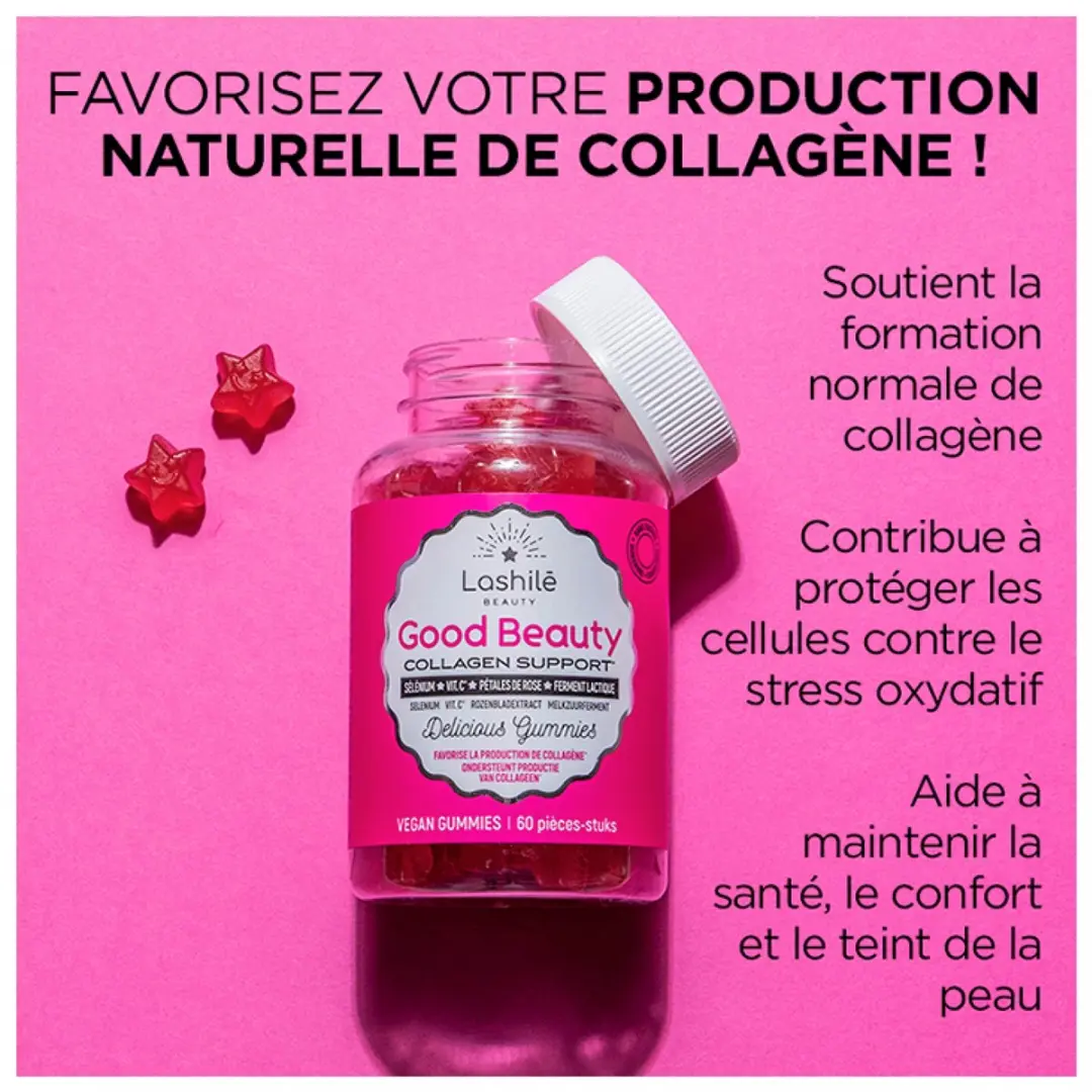 Lashilé Beauty Good Beauty Gummies 60 Stuks - Vitamine C & Hyaluronzuur - afbeelding 6 van 6