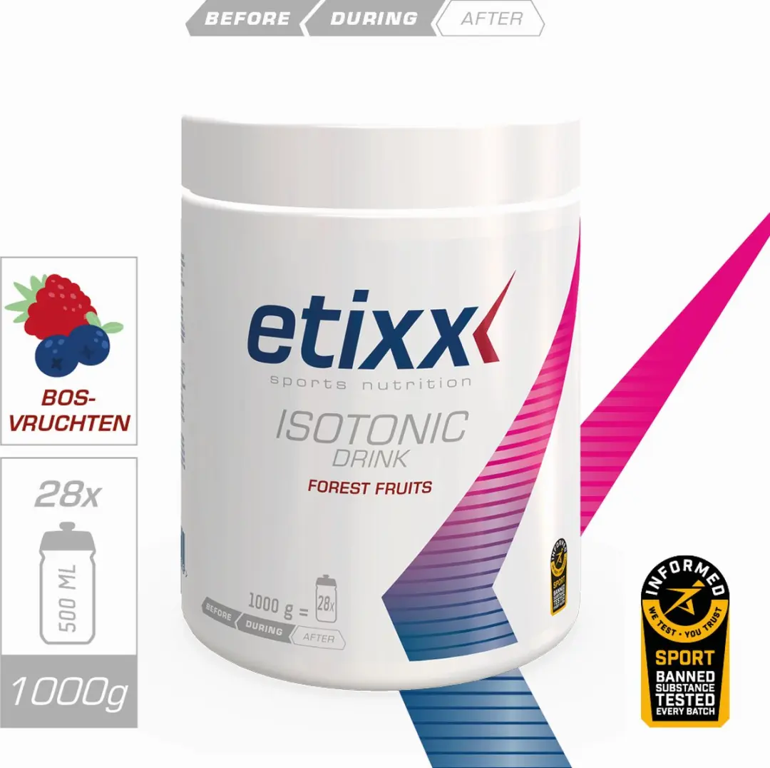 Etixx Isotonic Sportdrank Bosbessen 1kg - afbeelding 6 van 6