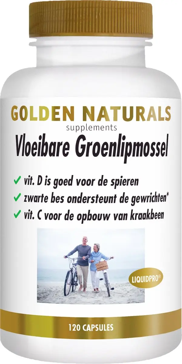 Golden Naturals Vloeibare Groenlipmossel 120 Softgels