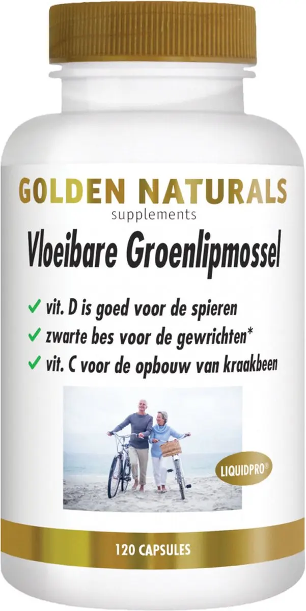 Golden Naturals Vloeibare Groenlipmossel 120 Softgels