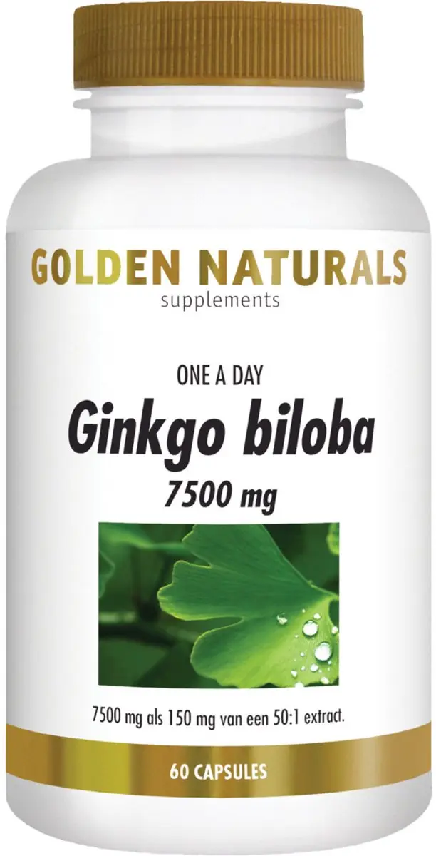 Golden Naturals Ginkgo Biloba 7500mg 60 Vegan Capsules