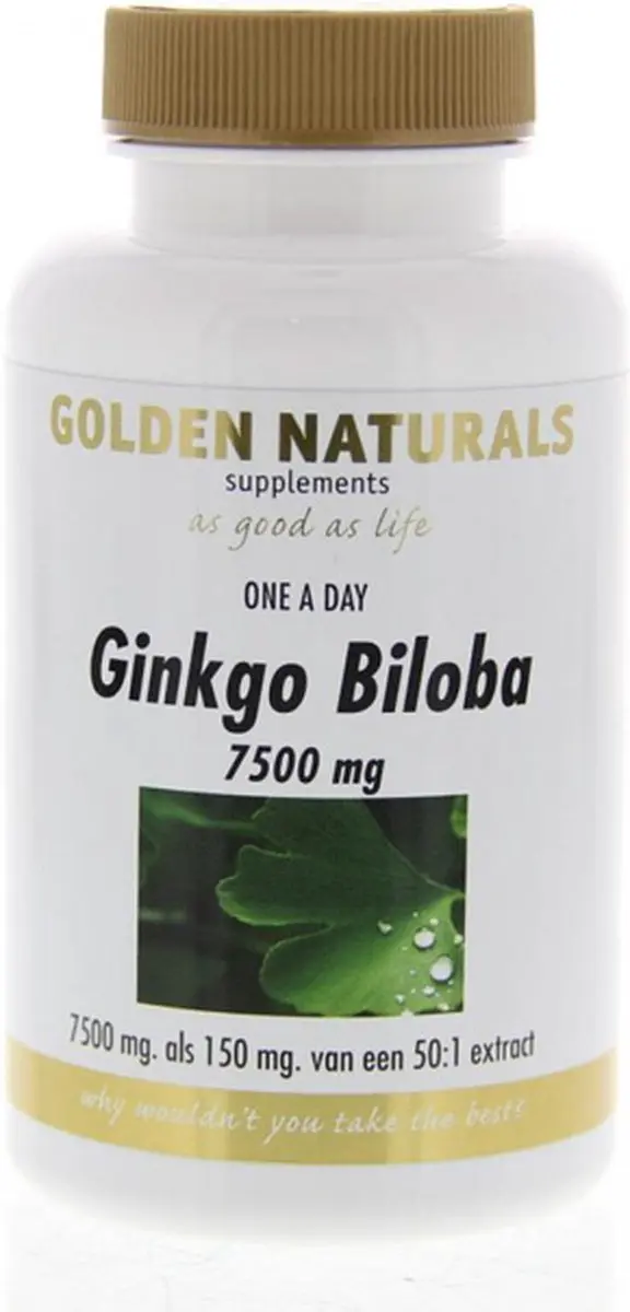 Golden Naturals Ginkgo Biloba 7500mg 60 Vegan Capsules