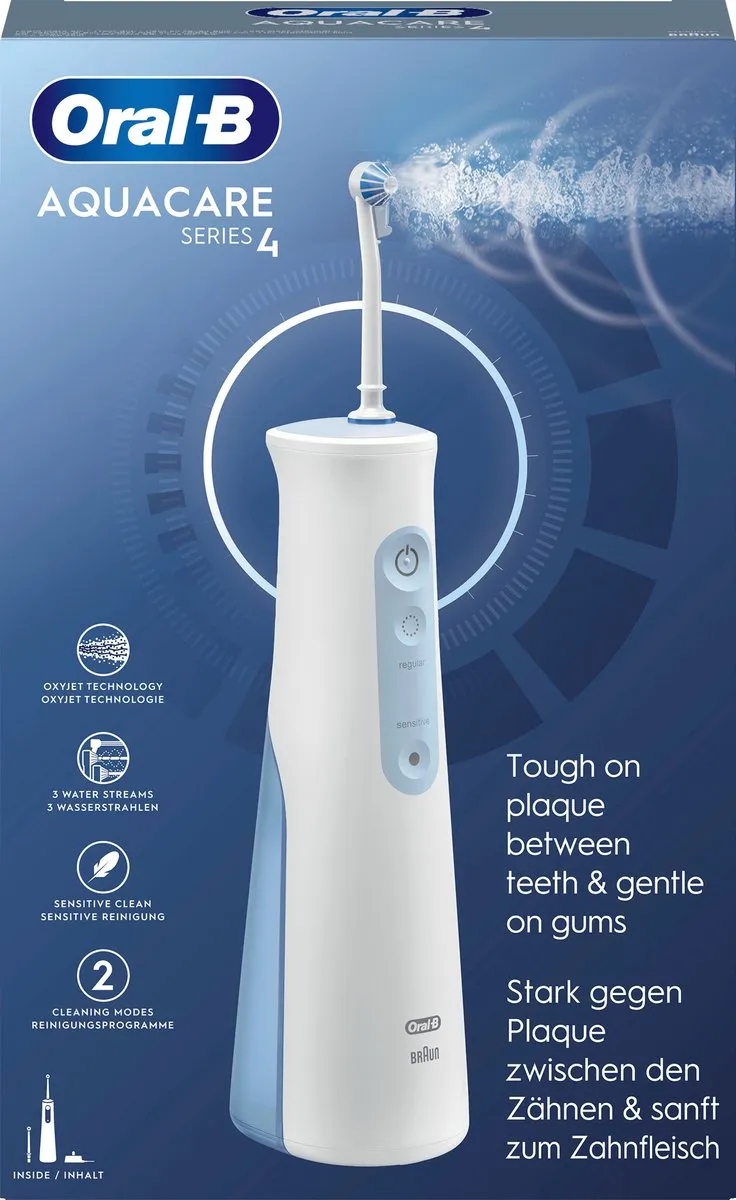 Oral-B AquaCare 4 Mondirrigator - 1 Snelheid - Wit/Blauw - afbeelding 6 van 6