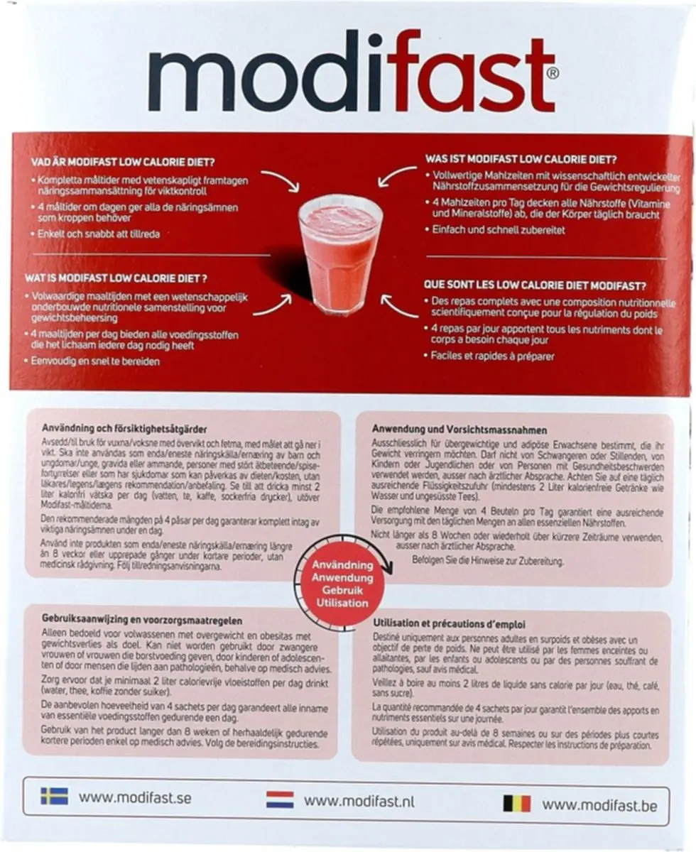 Modifast Intensive Milkshake Framboos 440g