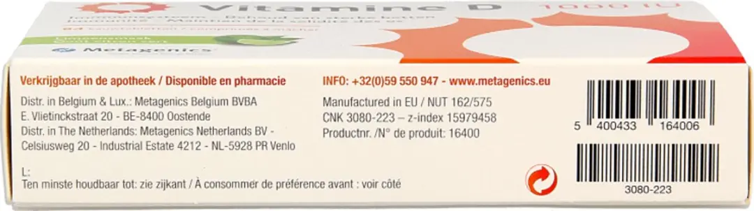 Metagenics Vitamine D3 1000 IE - 84 Stuks