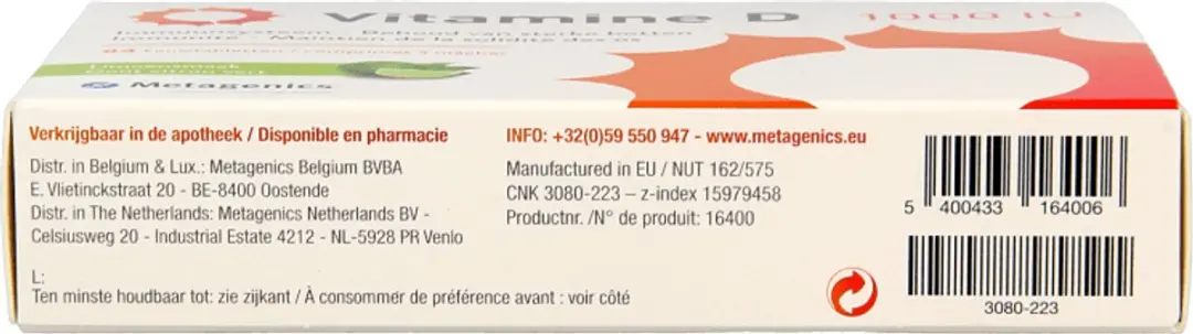 Metagenics Vitamine D3 1000 IE - 84 Stuks