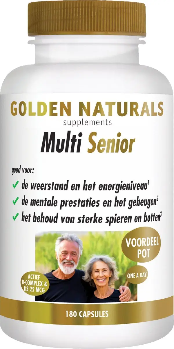 Golden Naturals Multi Senior 180 Vegetarische Capsules