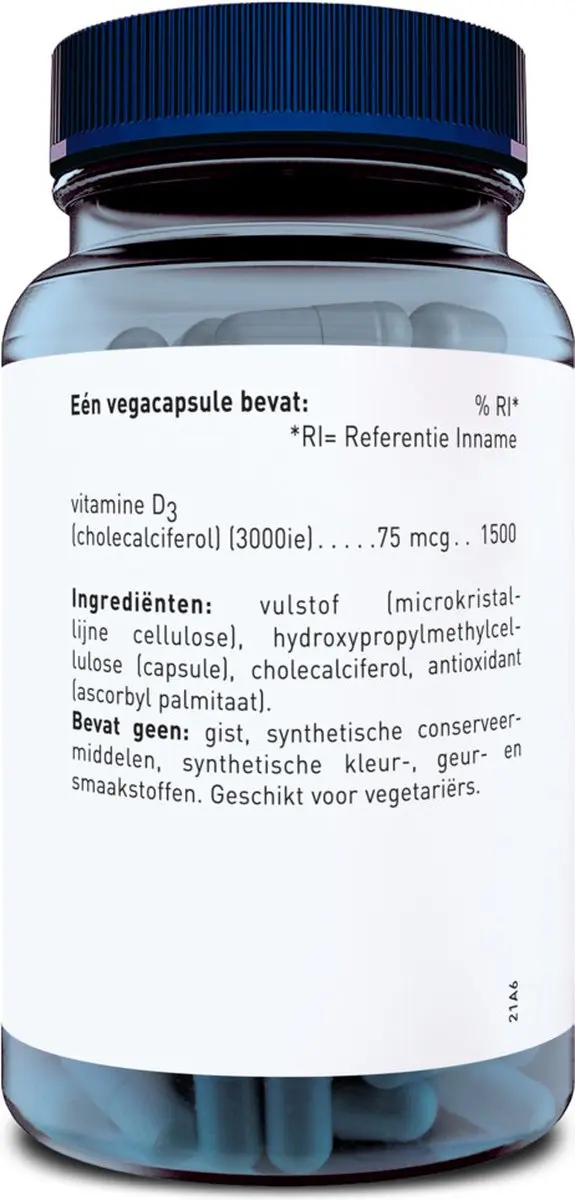 Orthica D-75 Vitamine D3 - 60 Vegacapsules