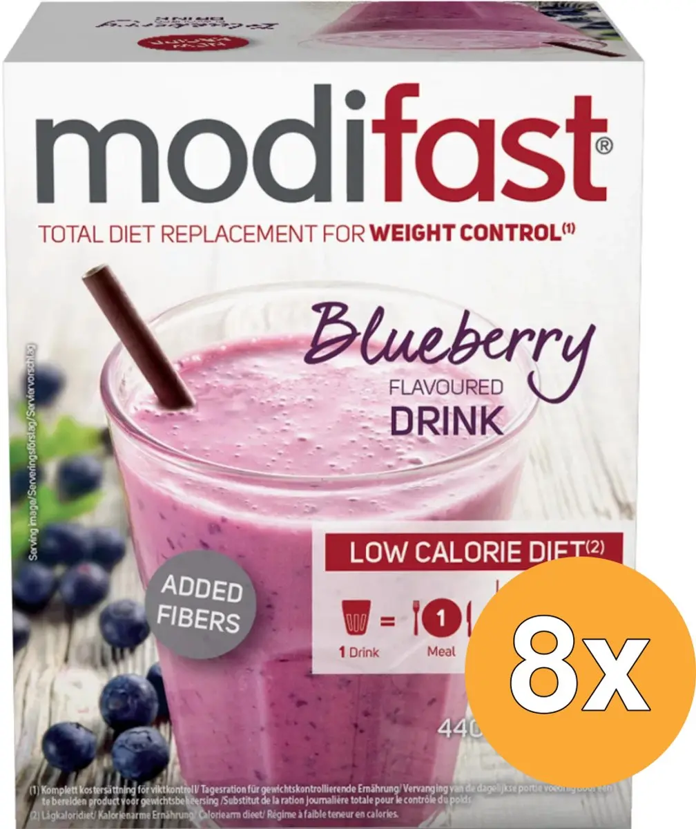 Modifast Weight Control Milkshake Blueberry - 8x55g