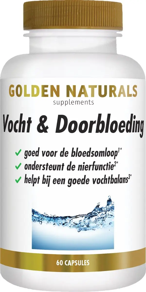 Golden Naturals Vocht & Doorbloeding 60 Vegan Capsules