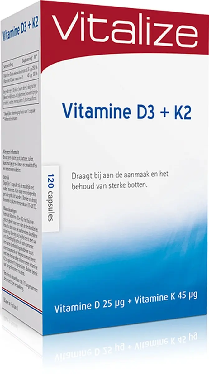 Vitalize Vitamine D3 + K2 120 Capsules