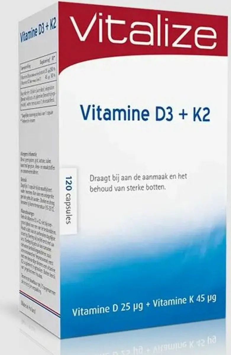 Vitalize Vitamine D3 + K2 120 Capsules