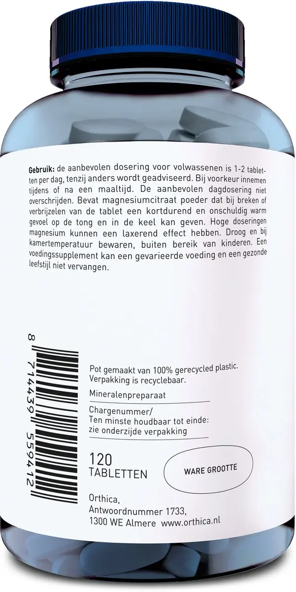Orthica Magnesiumcitraat-200 120 Tabletten