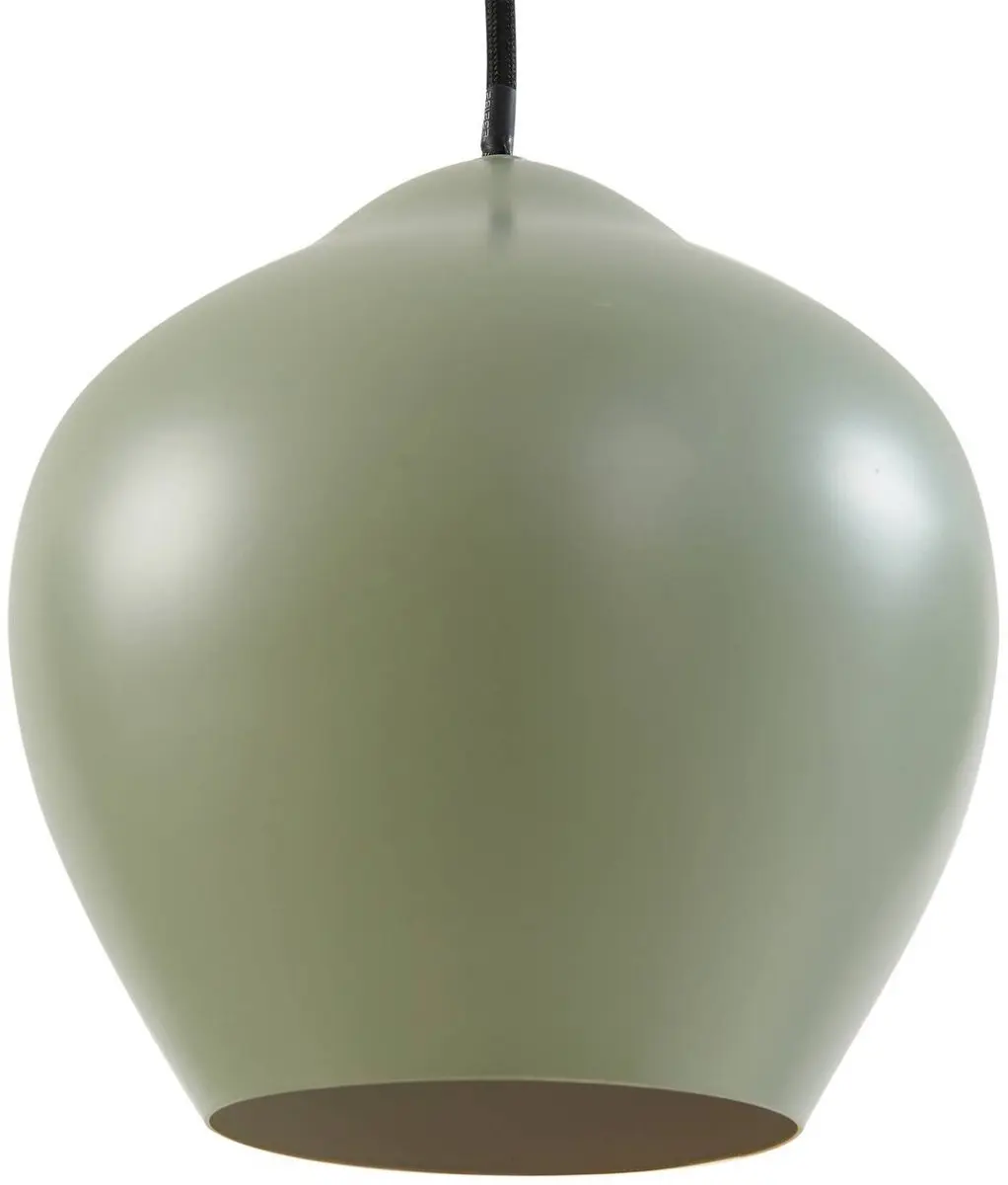 Lucande Hanglamp 3-lichts IJzer 30cm - Lichtgroen/Wit