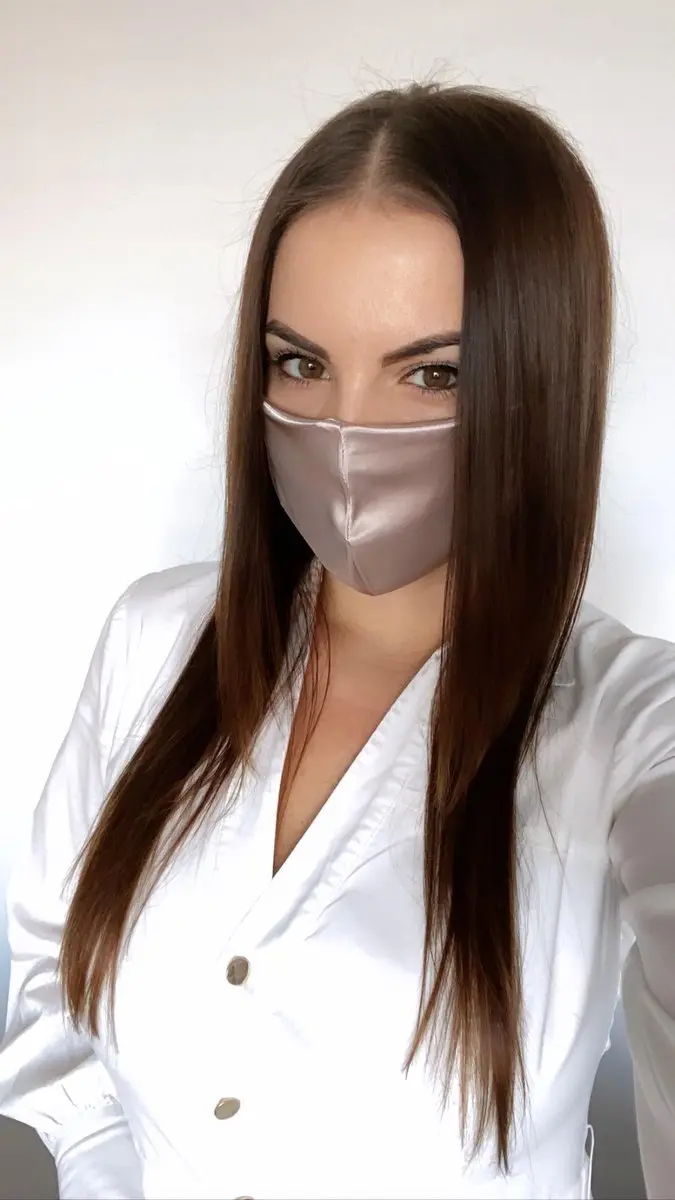 Beauty Pillow Satijnen Mondmasker - Taupe - afbeelding 3 van 3