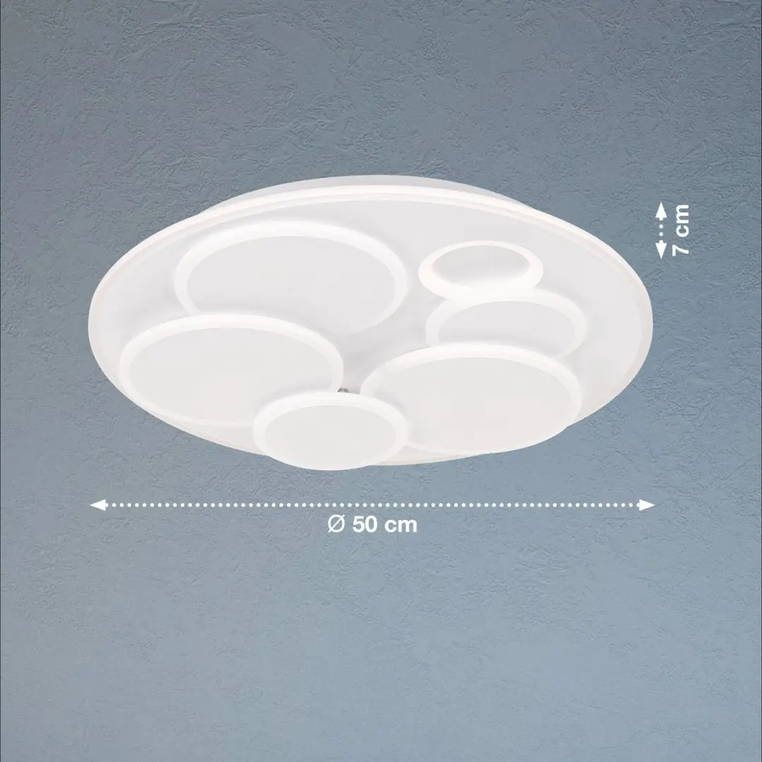 Fischer & Honsel Plafondlamp Dots 28W - Wit - afbeelding 6 van 6