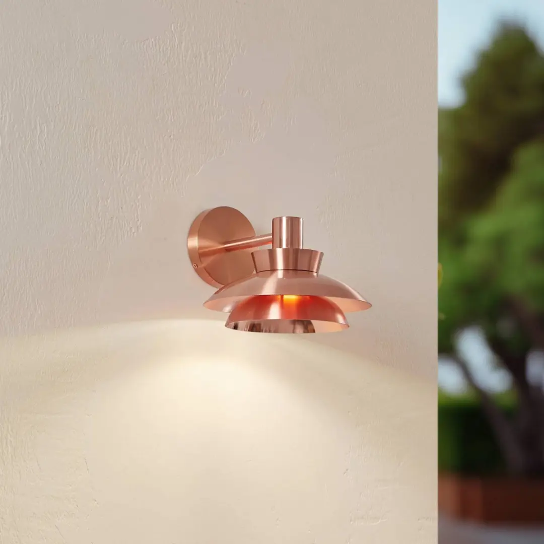 Lucande Wandlamp Buiten 1 Licht E14 - Koper