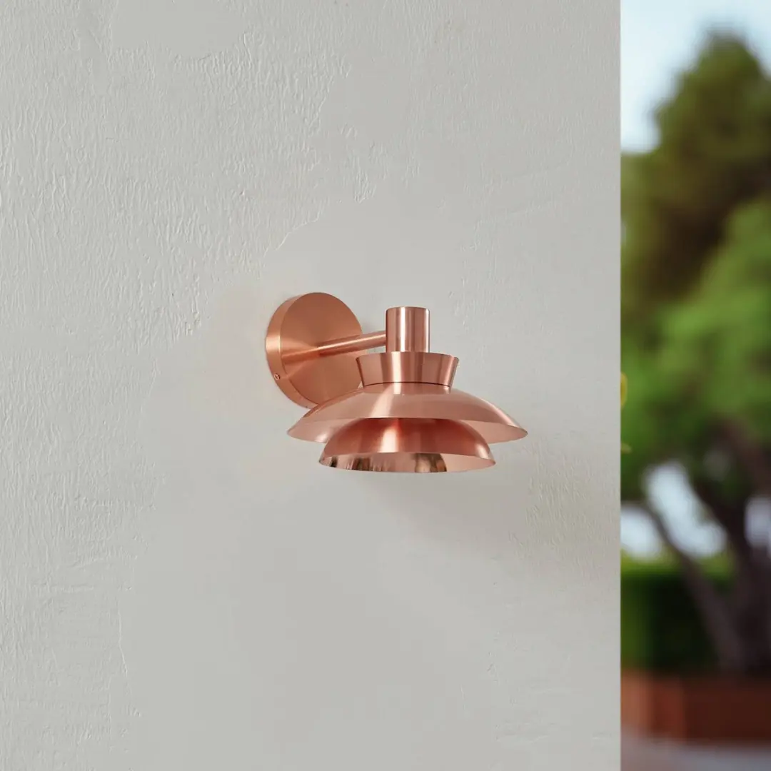 Lucande Wandlamp Buiten 1 Licht E14 - Koper